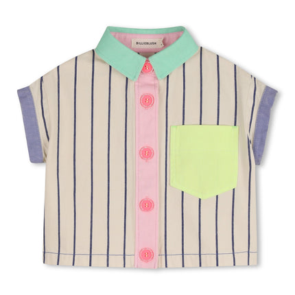 kids atelier billieblush Beige & Navy Striped Kids’ Blouse