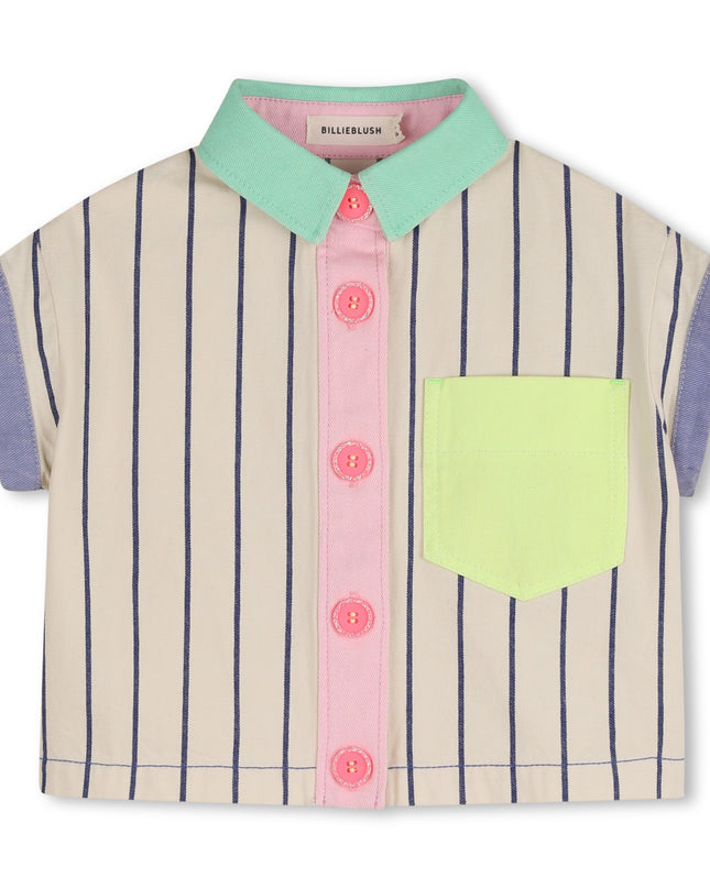 kids atelier billieblush Beige & Navy Striped Kids’ Blouse