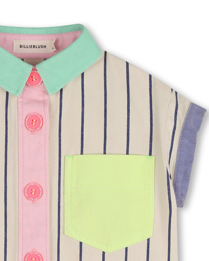 kids atelier billieblush Beige & Navy Striped Kids’ Blouse
