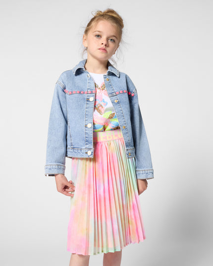 kids atelier billieblush Pastel Tie-Dye Pleated Kids’ Skirt