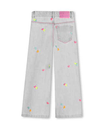 kids atelier billieblush Light Gray Wide-Leg Kids’ Pants