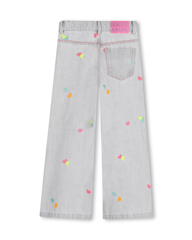 kids atelier billieblush Light Gray Wide-Leg Kids’ Pants