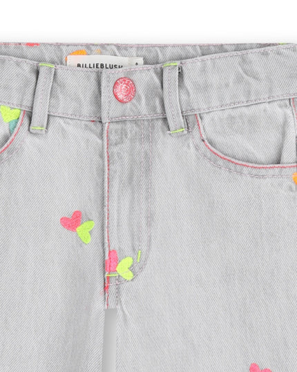kids atelier billieblush Light Gray Wide-Leg Kids’ Pants