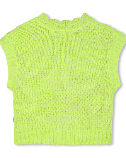 kids atelier billieblush Neon Yellow Sleeveless Kids’ Cardigan