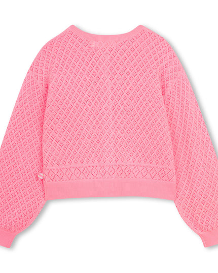 kids atelier billieblush Pink Knitted Kids’ Cardigan