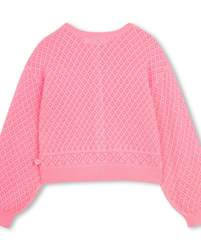 kids atelier billieblush Pink Knitted Kids’ Cardigan