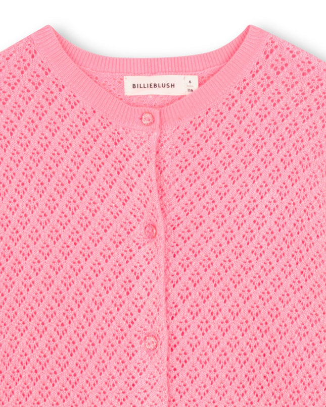 kids atelier billieblush Pink Knitted Kids’ Cardigan
