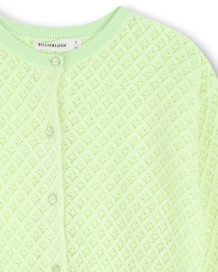 kids atelier billieblush Green Lemon Knitted Kids’ Cardigan