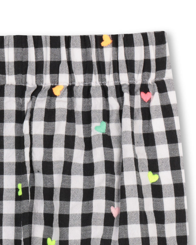 kids atelier billieblush White Heart Tee & Check Shorts Set