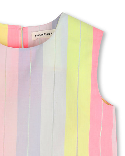 kids atelier billieblush Multicolored Pastel Stripe Scallop Blouse