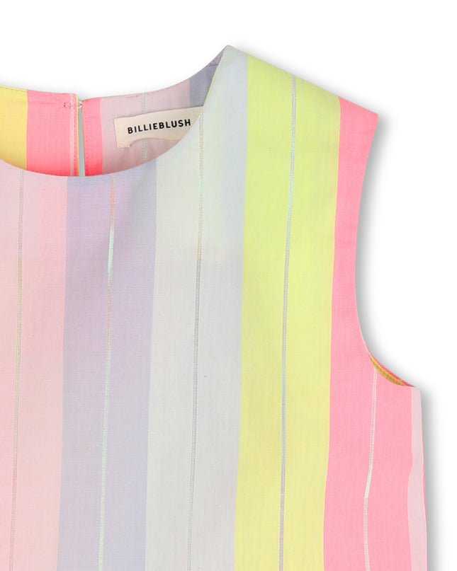 kids atelier billieblush Multicolored Pastel Stripe Scallop Blouse