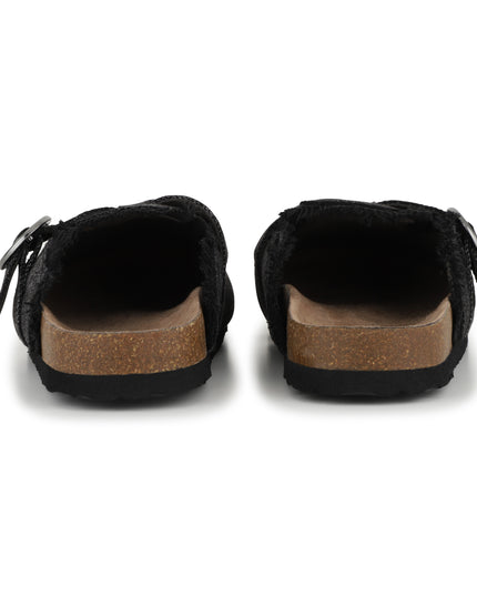 kids atelier billieblush Black Textured Buckle Slip-Ons