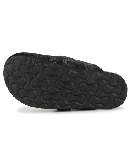 kids atelier billieblush Black Textured Buckle Slip-Ons