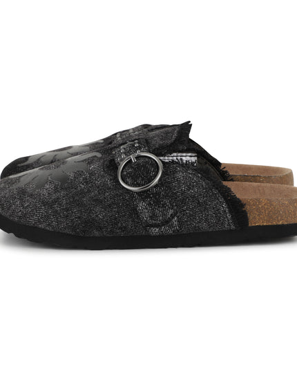 kids atelier billieblush Black Textured Buckle Slip-Ons