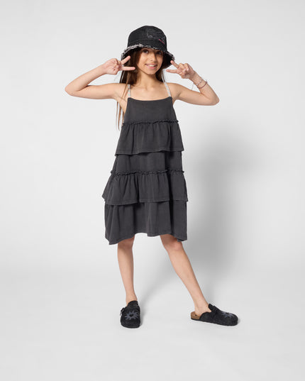 kids atelier billieblush Black Textured Buckle Slip-Ons