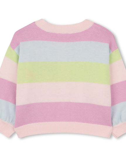 kids atelier billieblush Multicolored Pastel Stripe Cardigan