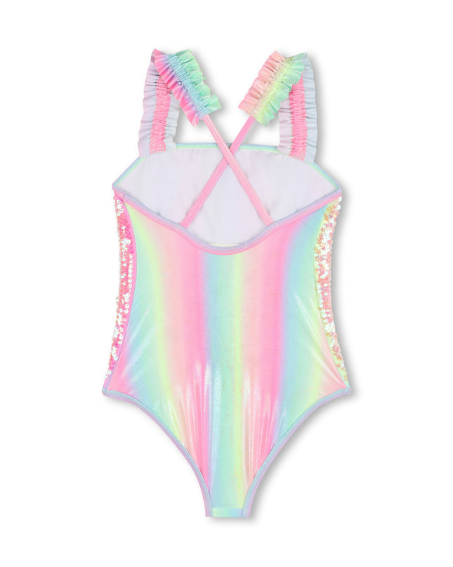 kids atelier billieblush Multicolored Rainbow Sequin Swimsuit