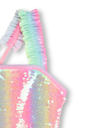 kids atelier billieblush Multicolored Rainbow Sequin Swimsuit