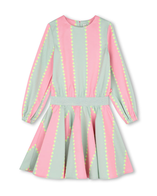 Kids Atelier Billieblush Pink Striped Jacquard Glitter Dress