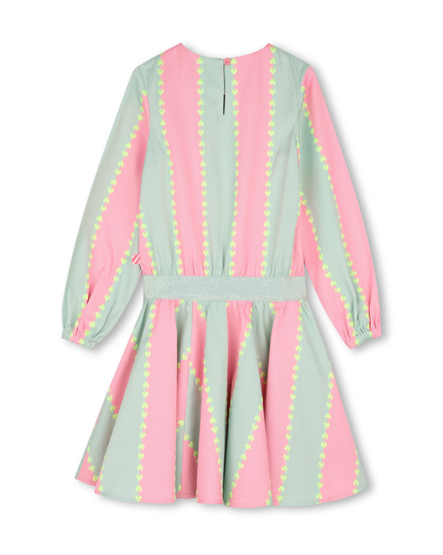 Kids Atelier Billieblush Pink Striped Jacquard Glitter Dress