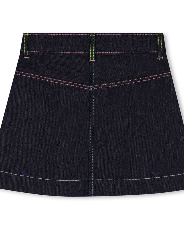 Kids Atelier Billieblush Blue Denim Heart Skirt
