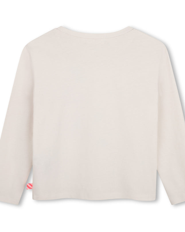 Kids Atelier Billieblush Ivory Sequin Jersey Tee
