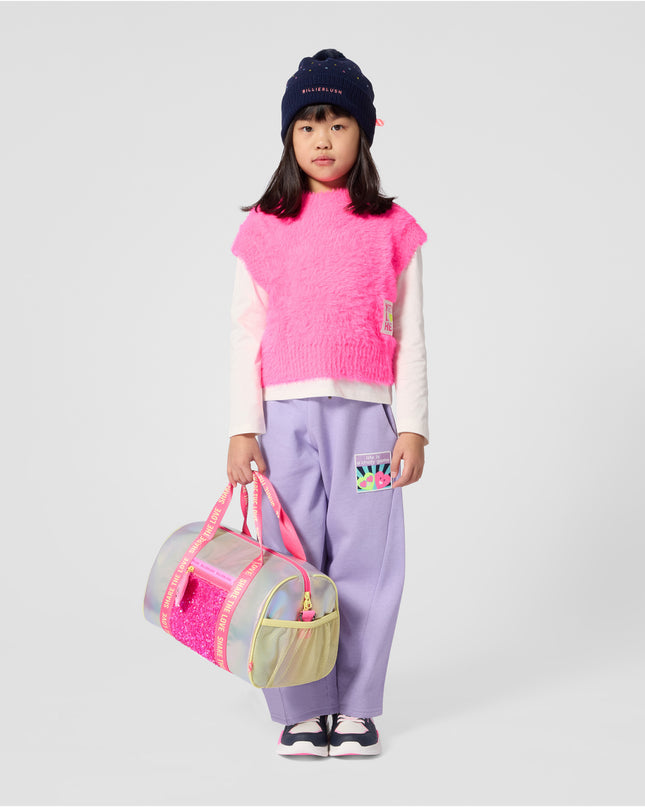 Kids Atelier Billieblush Pink Fluffy Knit Sweater