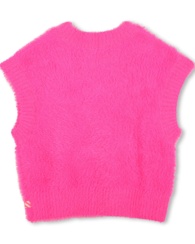 Kids Atelier Billieblush Pink Fluffy Knit Sweater