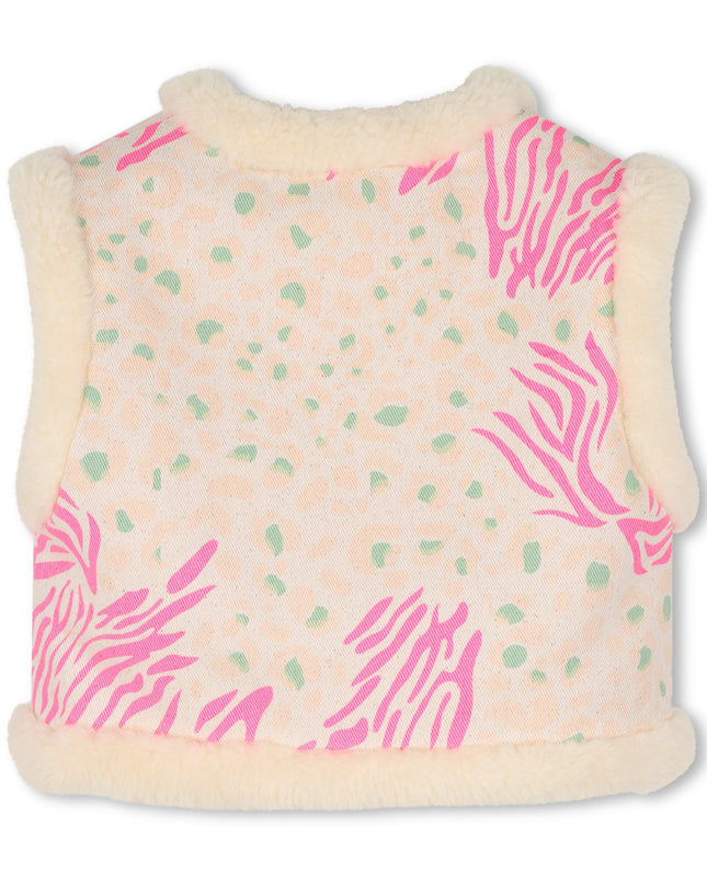 kidsatelier-Billieblush-Cream Leopard Print Vest