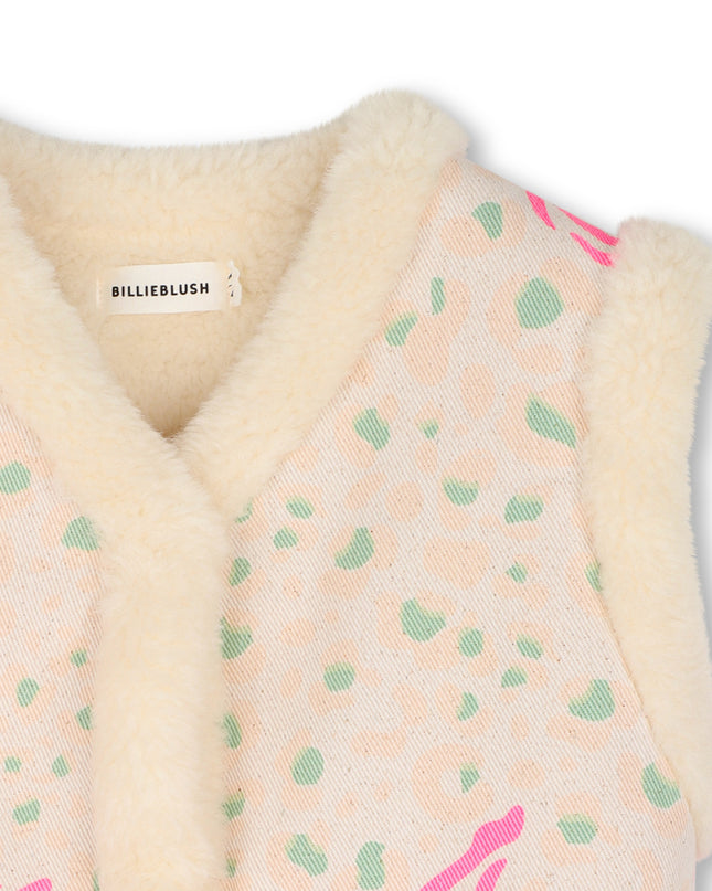 kidsatelier-Billieblush-Cream Leopard Print Vest
