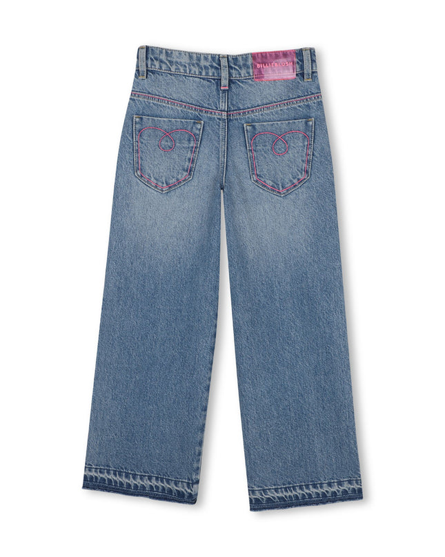 Kids Atelier Billieblush Blue Studded Denim Pants