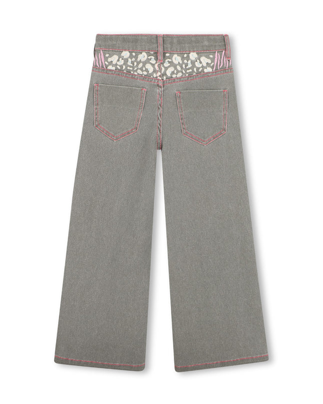 kidsatelier-Billieblush-Forest Green Wide‑Leg Twill Pants