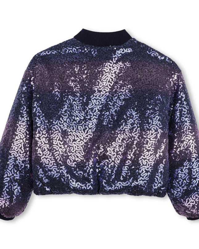 Kids Atelier Billieblush Navy Sequin Zip Jacket