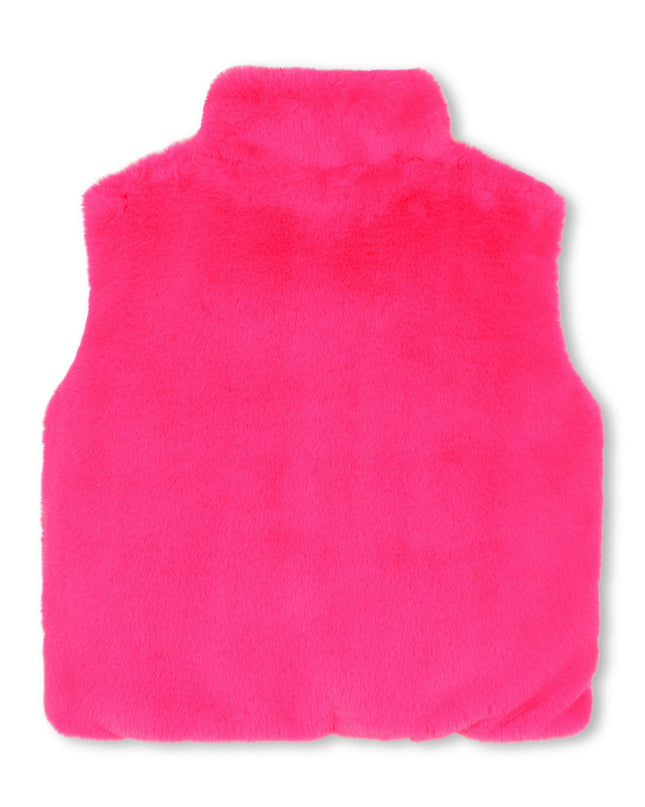 kidsatelier-Billieblush-Pink Faux Fur Vest