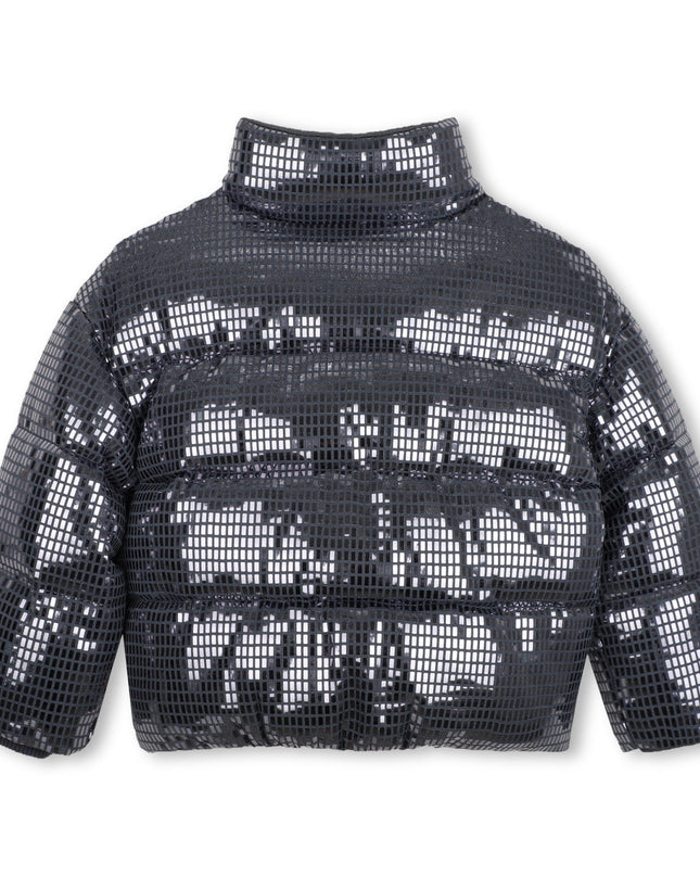 Kids Atelier Billieblush Grey Faceted Puffer Jacket