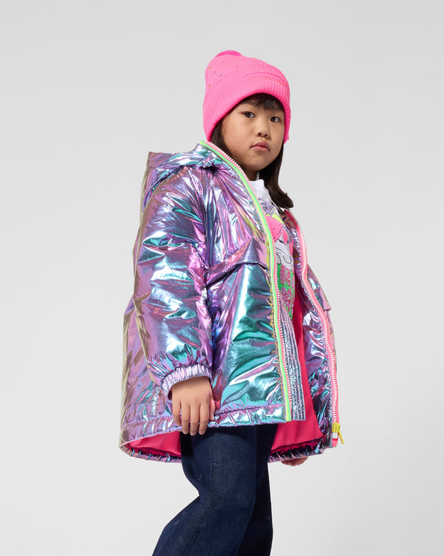 Kids Atelier Billieblush Pink Rhinestone Pom Pom Beanie