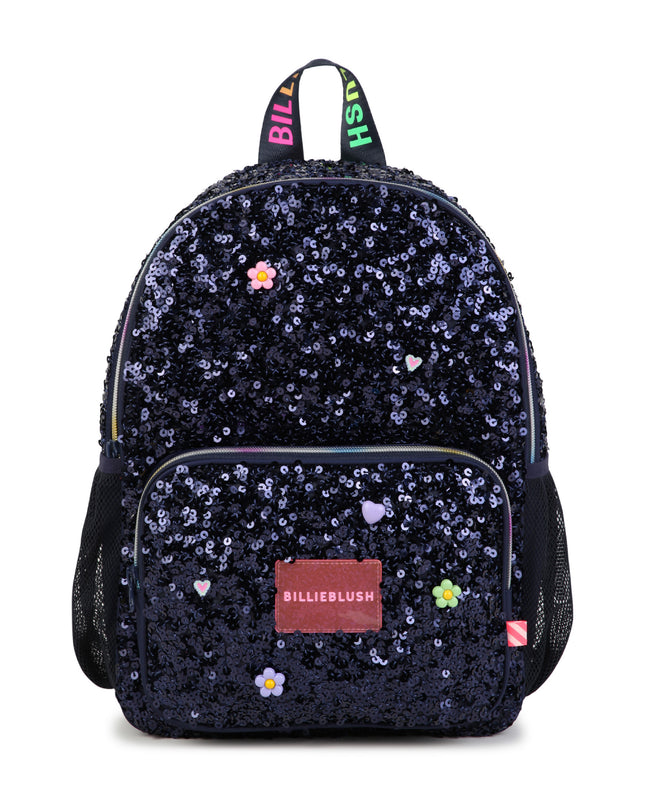 Kids Atelier Billieblush Navy Sequin Charm School Backpack