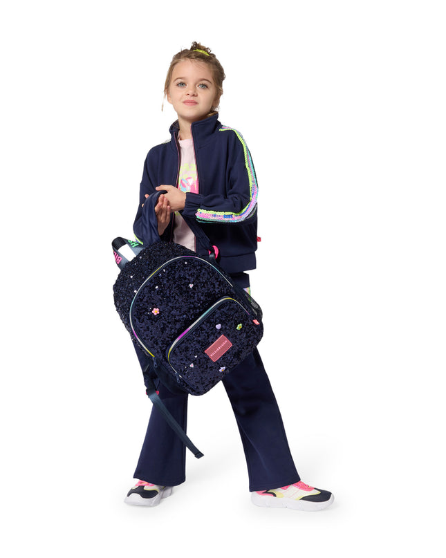 Kids Atelier Billieblush Navy Sequin Charm School Backpack
