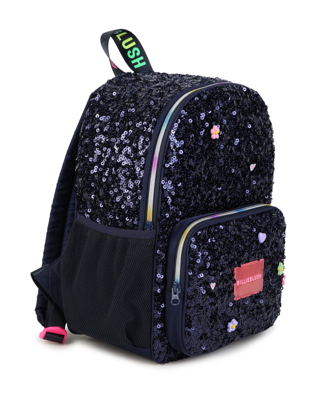 Kids Atelier Billieblush Navy Sequin Charm School Backpack
