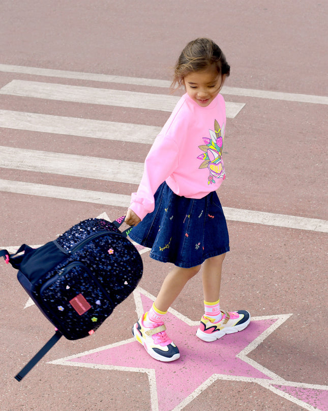 Kids Atelier Billieblush Navy Sequin Charm School Backpack