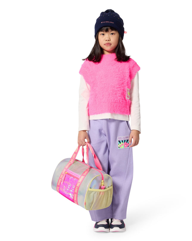 Kids Atelier Billieblush Iridescent Sequin Bowling Bag