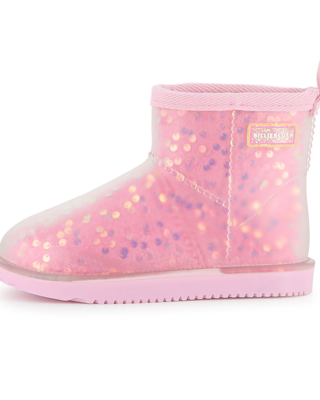 kidsatelier-Billieblush-Pink Sequin Apres Ski Boots