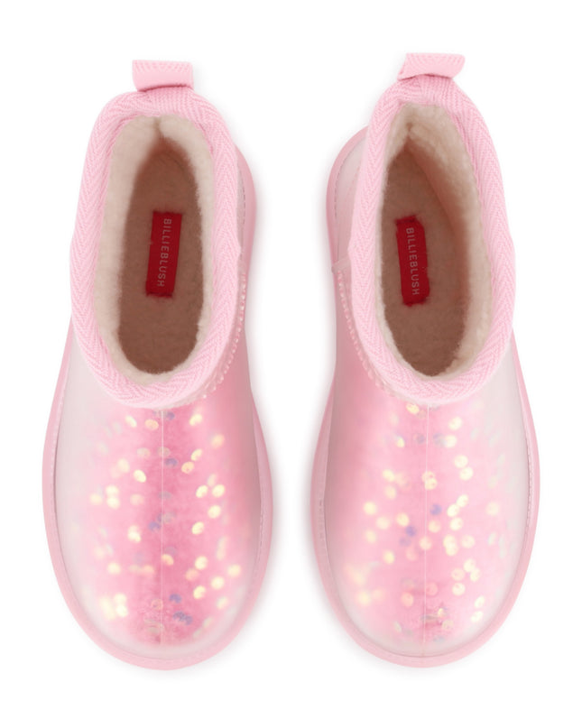 kidsatelier-Billieblush-Pink Sequin Apres Ski Boots