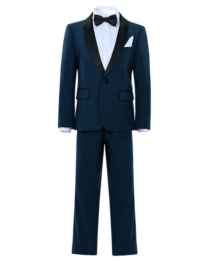 moustache-W201-700-Navy-4pcs Suit Set