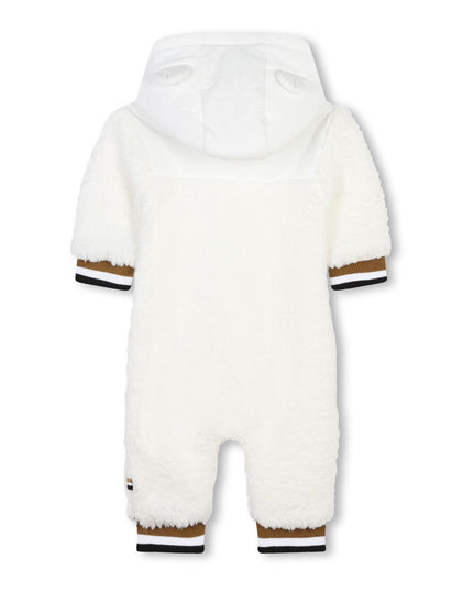 White Hooded Logo Romper