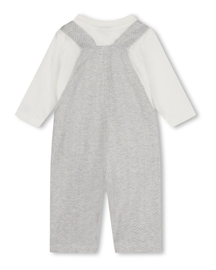 Light Gray Dungarees & T-shirt
