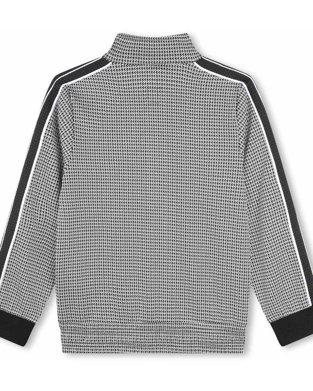 Black & Gray Zip Up Cardigan