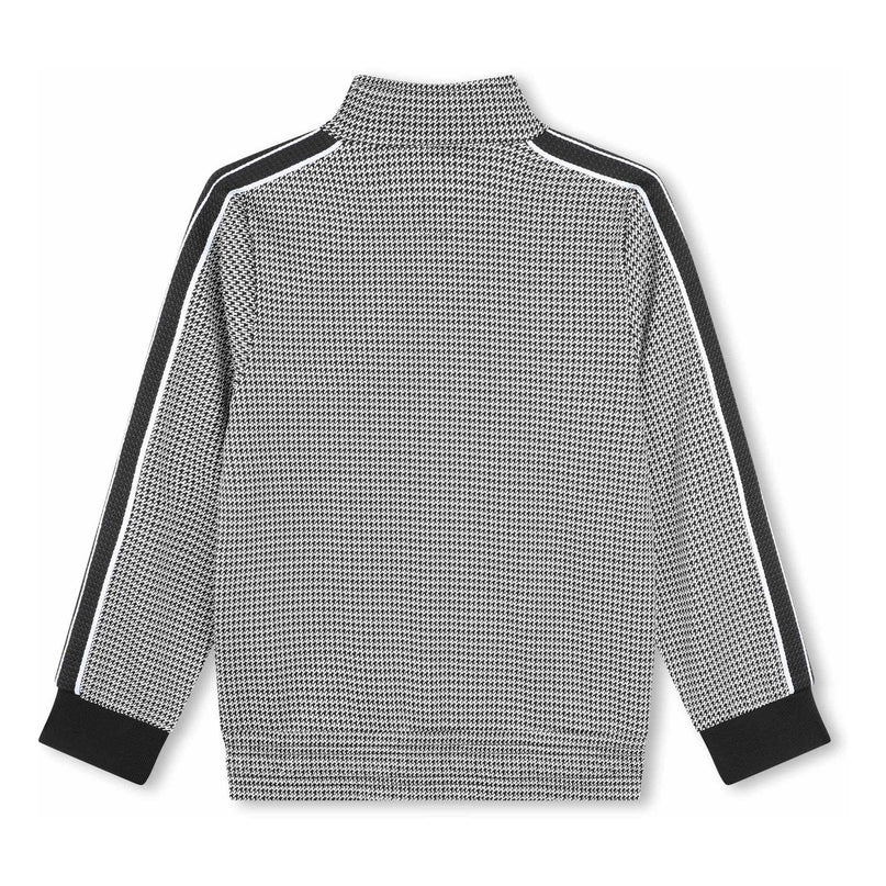 Black & Gray Zip Up Cardigan