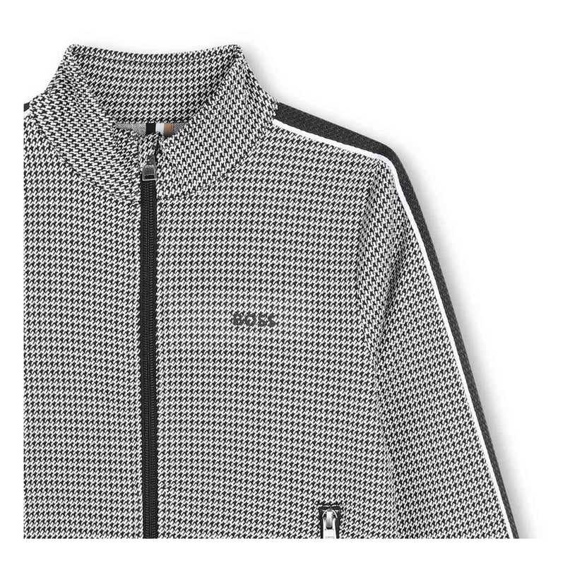 Black & Gray Zip Up Cardigan