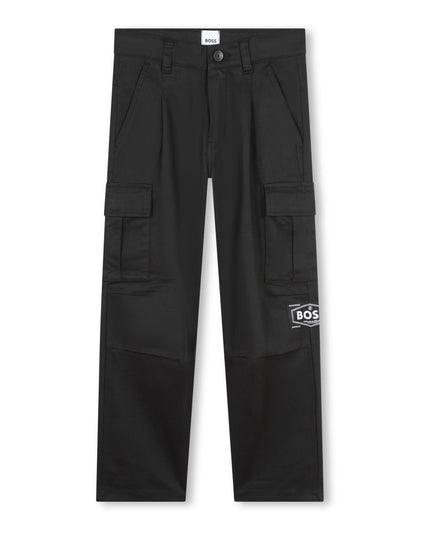 Black Logo Cargo Pants